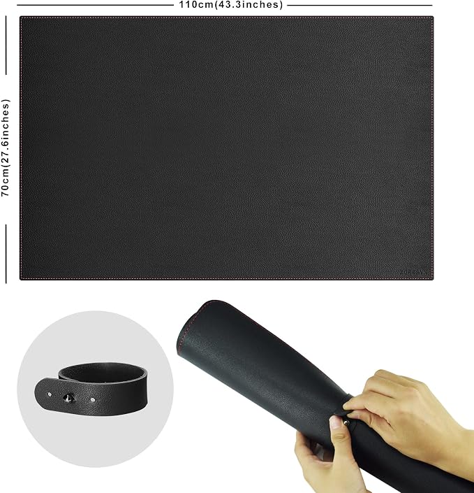 ZORESYN Leather Desk Mat 43.3 x 27.6 Inch - Image 2