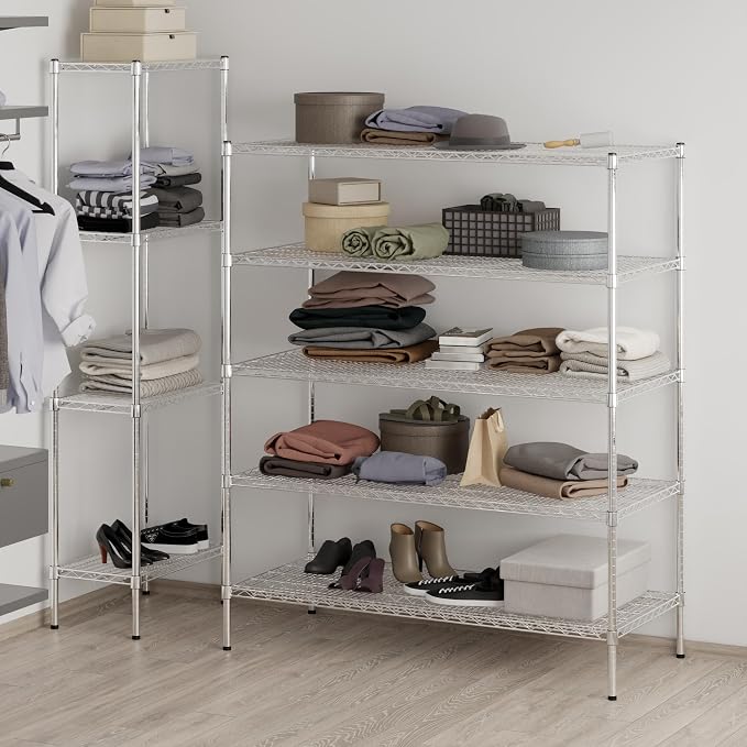 Regal Altair 24" Deep x 54" Wide x 64" Height Wire Shelving Kit | 5-Tier | NSF - Image 7