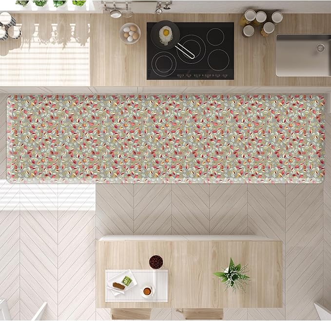 GelPro Anti-Fatigue Designer Comfort Kitchen Floor Mat Orchard Sultry Grey 30x108-DeskLoop Office