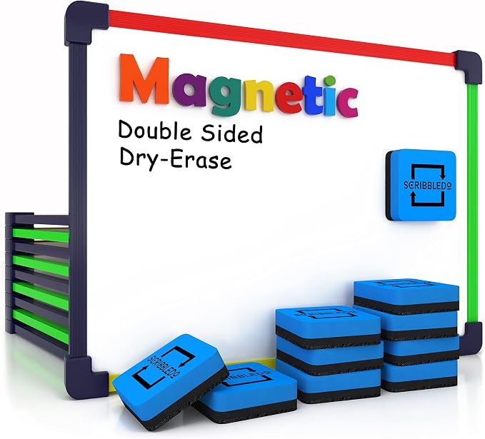 ScribbleDo 10 Pack Magnetic Dry Erase Board by Scribbledo