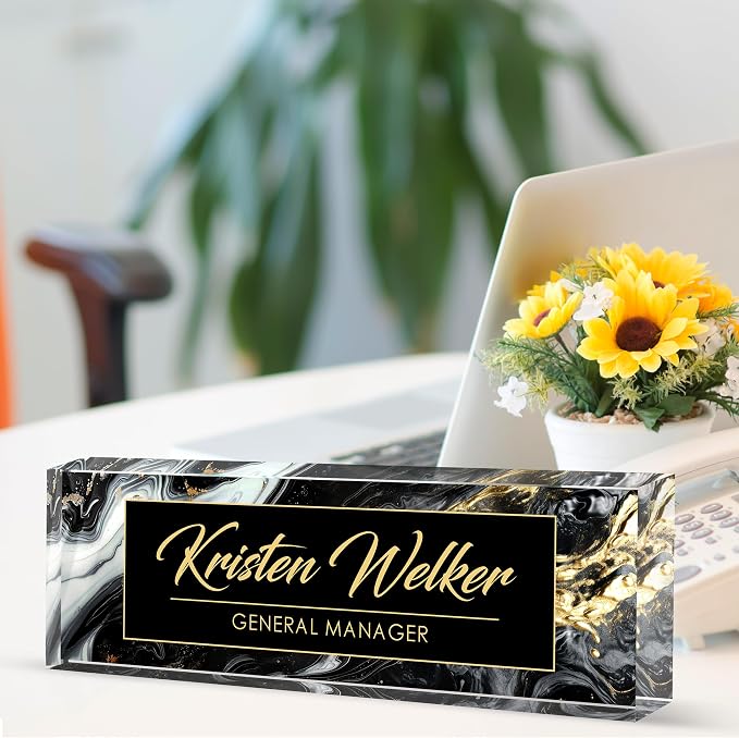 Custom Desk Name Plate Personalized, Acrylic Name Plates - Image 2