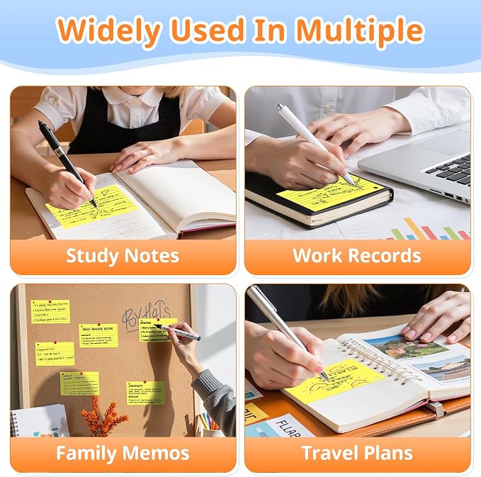Index Cards 3x5 Inches, Punched Lined Study Card Ruled Flashcards Notecards - Image 7