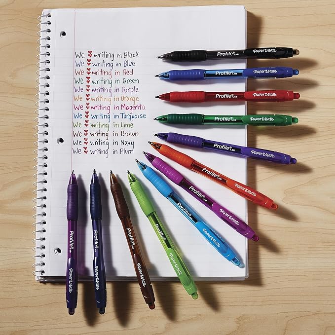 Paper Mate Profile Retractable Ballpoint Pens, Bold Point, Teacher Supplies - Image 2