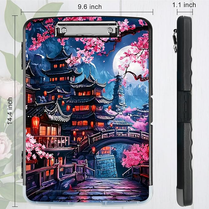 Cherry Blossom House A4 Clipboard - Image 3