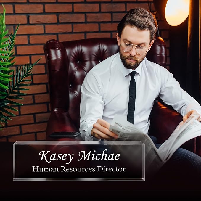 Gowelly Office Engraved Acrylic Name Plate - Image 3