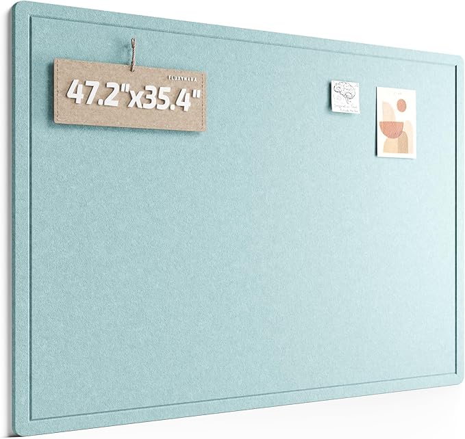 Fluxynara Large Bulletin Board, 47.2" x 35.4" Cork Board Alternative by FLUXYNARA