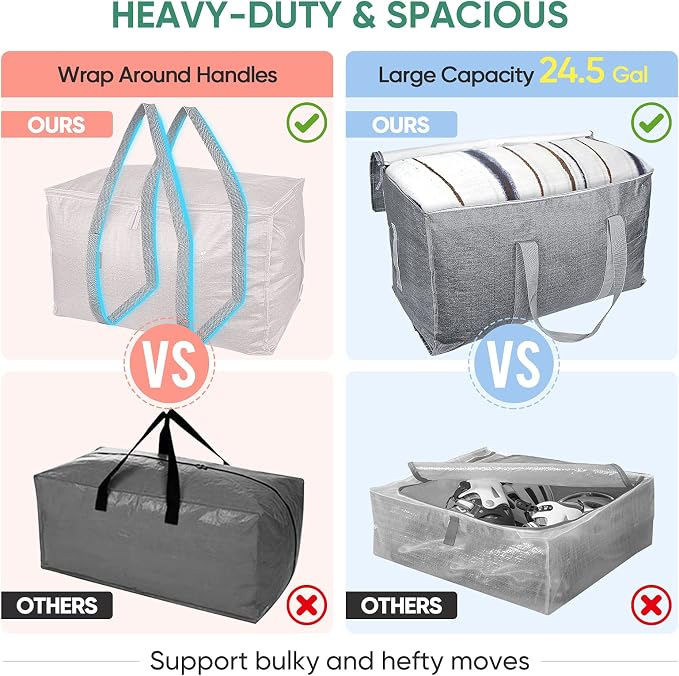 BALEINE 8-Pack Oversized Moving Bags - Image 4