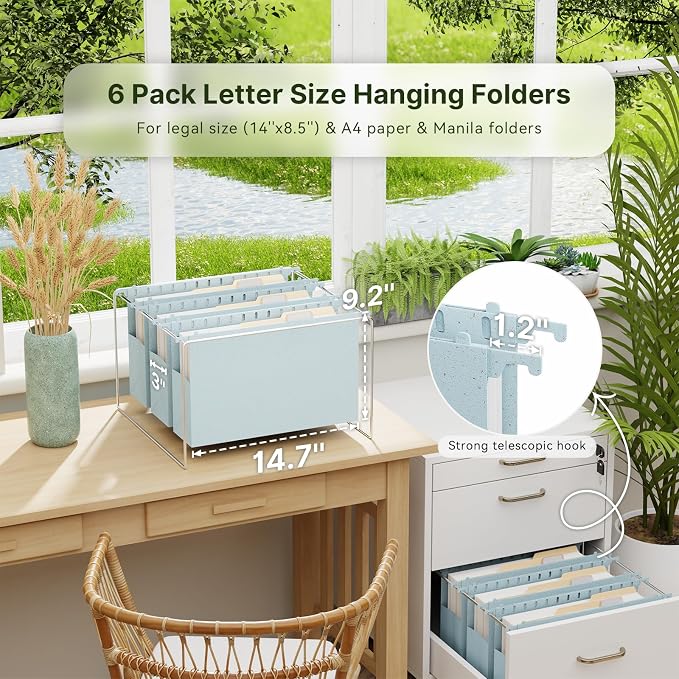 XINGIA Legal Size Hanging File Folders Extra Capacity, Heavy Duty 3 Inch - Image 2