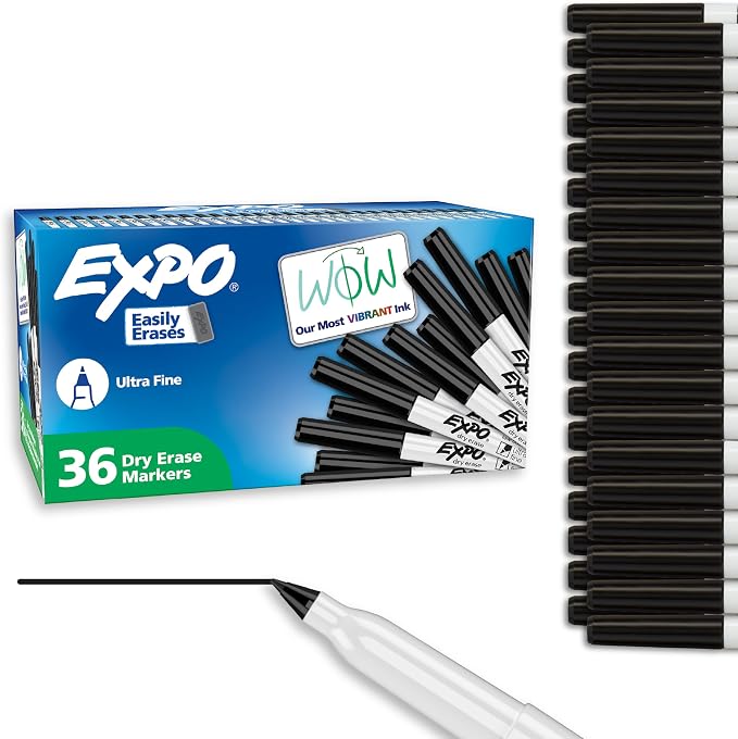 EXPO Dry Erase Markers, Low Odor Ink, Ultra Fine Tip by Unknown