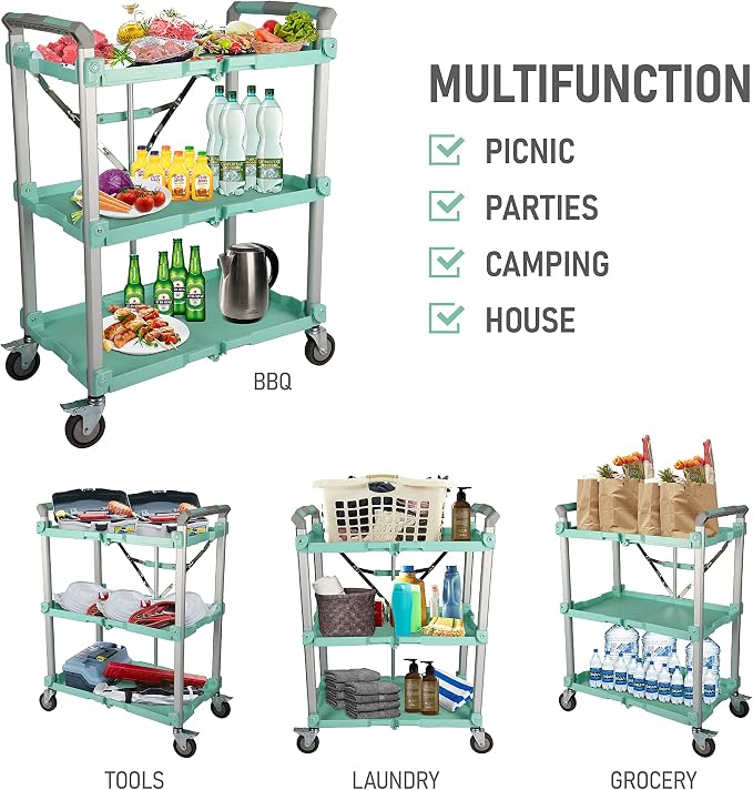 Olympia Tools 89-353 Pack N Roll Collapsible Service Cart, 300LB Capacity - Image 8
