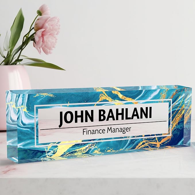Custom Name Plate for Desk, Desk Name Plate Personalized Office Desk Decor for by AeekdookWoodenPuzzles