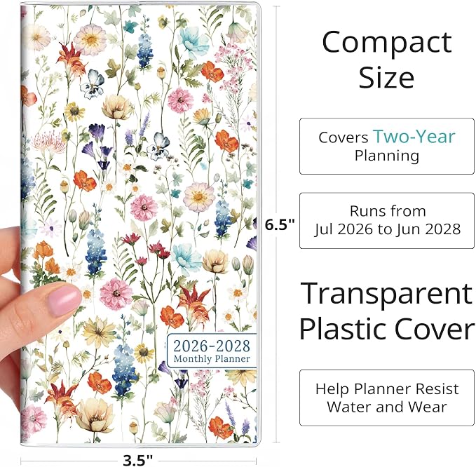 Pocket Calendar 2026-2028 for Purse, 2 Year Monthly Planner Pocket Size - Image 3