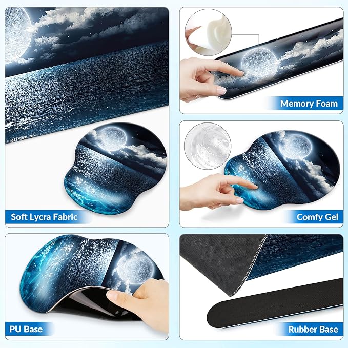 Desk Mat Set + Keyboard and Mouse Pad - Image 5