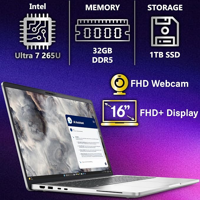 Dell Pro 16 Plus PB16250 AI Business Notebook 16" FHD+ Intel Ultra 7-265U - Image 2