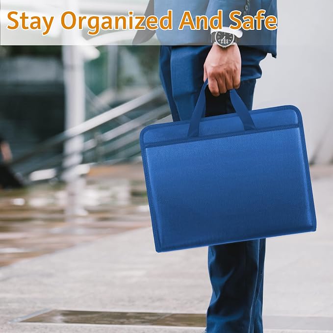 onvvippiv File Organizer Fireproof Expanding Accordion File Folder | Document - Image 6