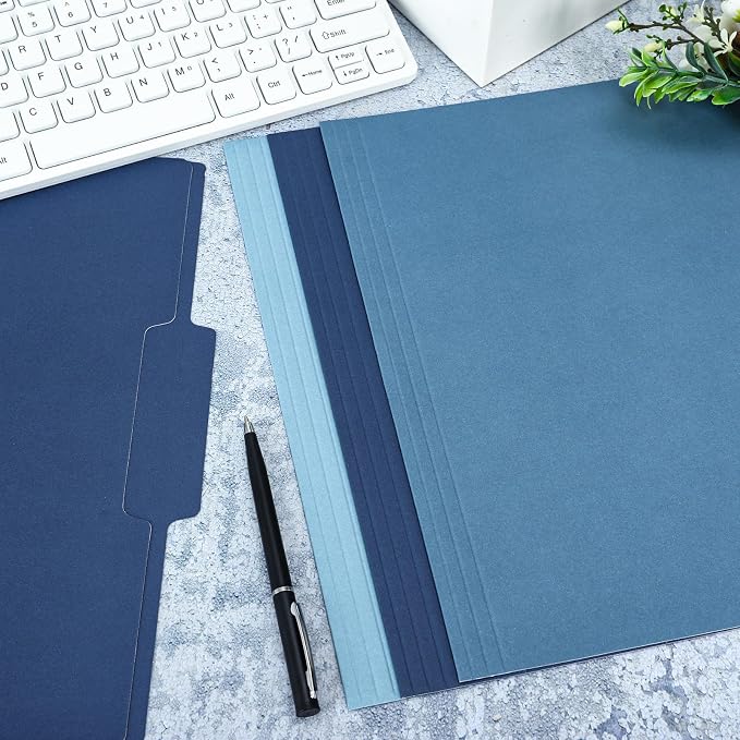 Whaline Dusty Blue File Folders Letter Size 12 Packs 3 Colors Gradient Blue - Image 5