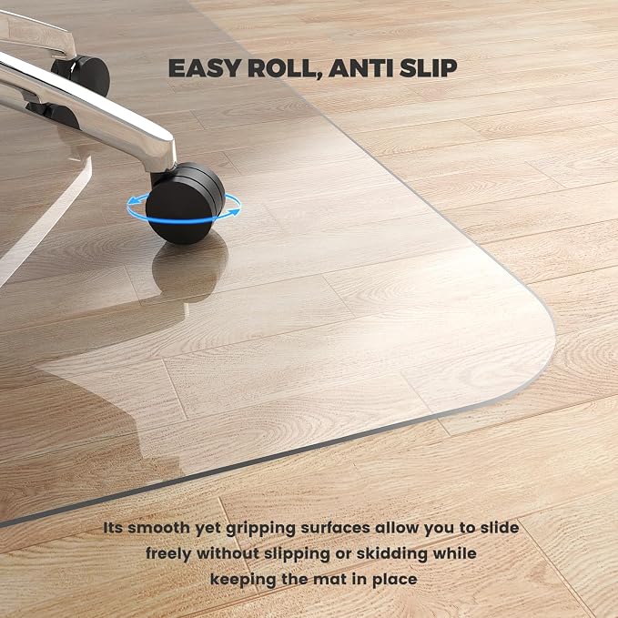 Yecaye Office Chair Mat for Hardwood Floor, PVC Heavy Duty Floor Protector for - Image 6