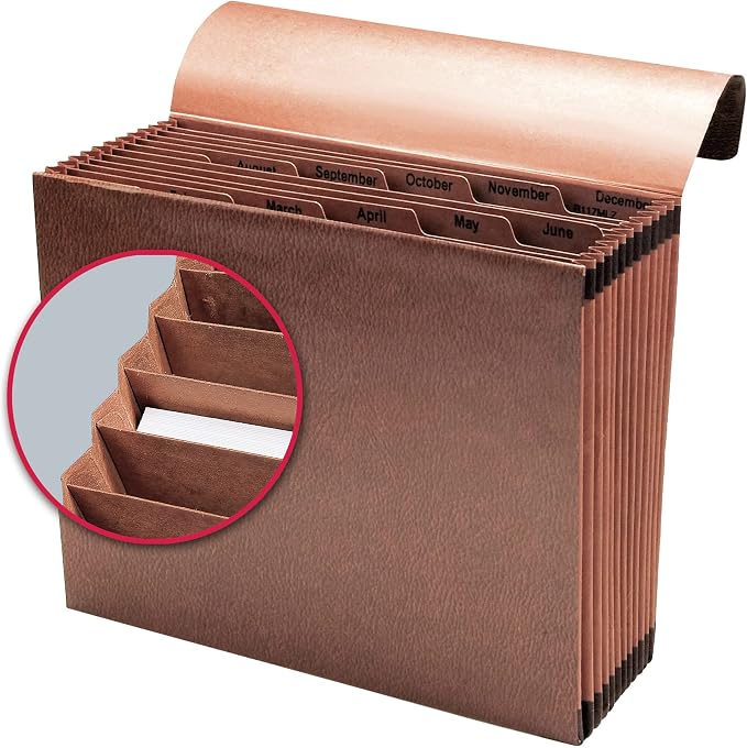 Smead TUFF Expanding File, 12 Pockets, Flap and Cord Closure, Letter Size - Image 4