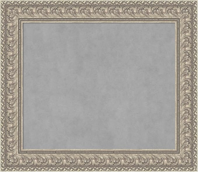 Amanti Art Silver Framed Magnetic Board 27x31 Medium Vision Board by AmantiArt