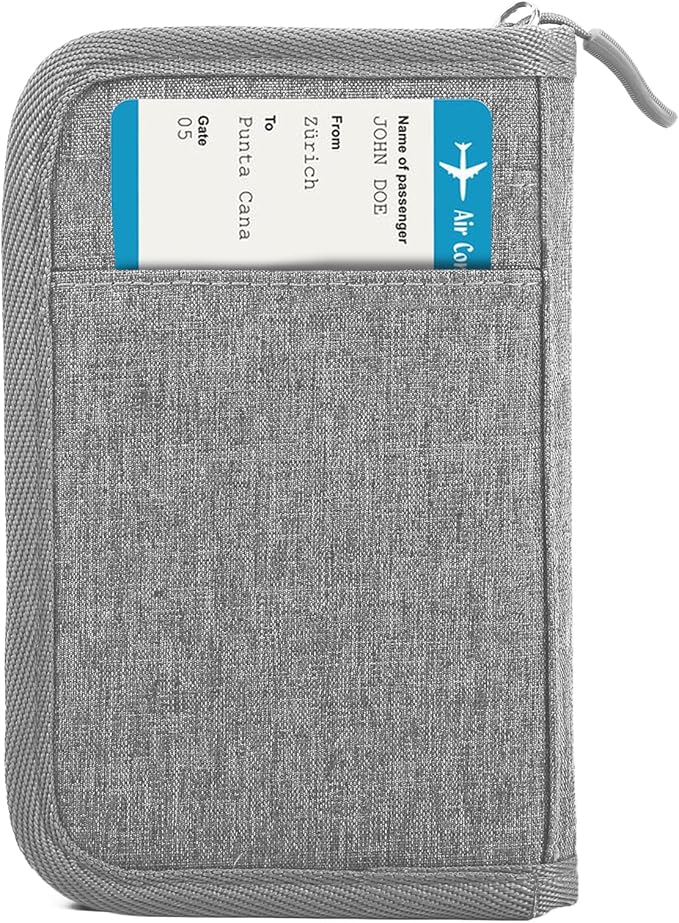 Passport Holder for Travel, Women Rfid Blocking Passport Wallet, Travel by Unknown