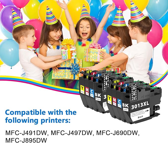 LC3013XL Compatible Ink Cartridges Replacement for Brother LC3013 LC3011 XL LC3013XL for Brother MFC-J497DW MFC-J895DW MFC-J491DW MFC-J690DW Ink (2 Black, 2 Cyan, 2 Magenta, 2 Yellow)-DeskLoop Office