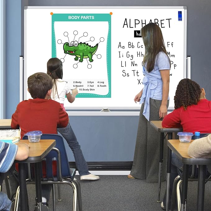 BSTPCOO Double Sided Rolling Whiteboard 60 x 48 inch, Large Mobile Whiteboard - Image 8