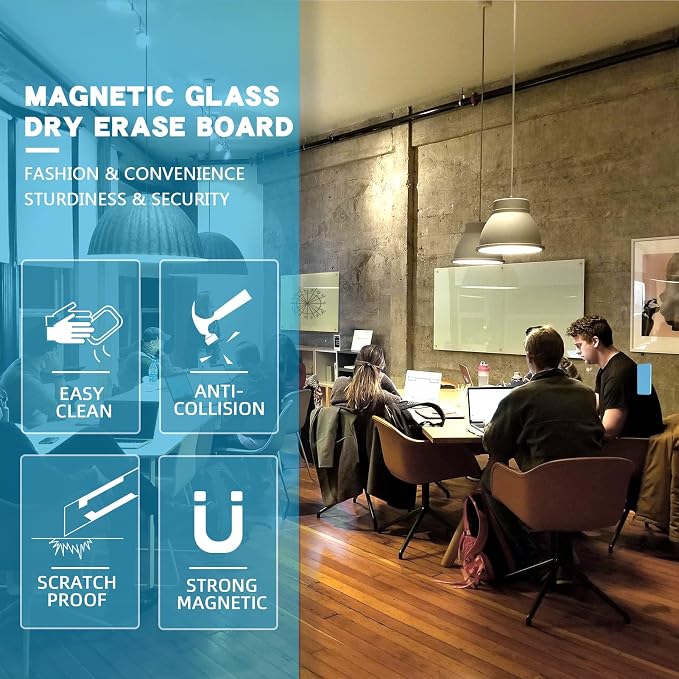 Magnetic Glass Whiteboard, Classroom & Home - Image 6