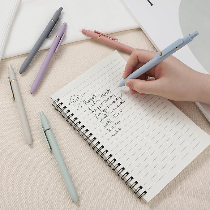 FIOVER 12Pcs Gel Pens, 0.7mm Medium Point Smooth Writing Pen, Cute Aesthetic - Image 4