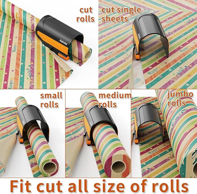 Wrapping Paper Cutter with 3 Replaceable Blades, Slider Wrap Cutter - Image 6