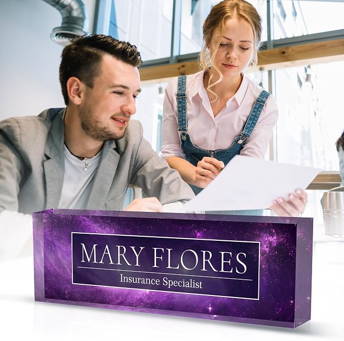 Custom Name Plate for Desk, Desk Name Plate Personalized Acrylic Office Desk - Image 2