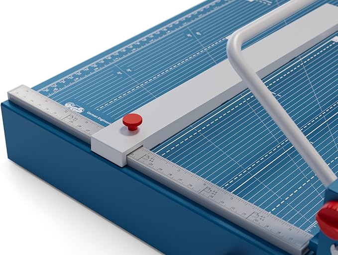 Dahle 567 Premium Guillotine Trimmer, 21" Cut Length, 35 Sheet Capacity, Self-Sharpening Blade, Manual Clamp, w/Safety Guard-DeskLoop Office