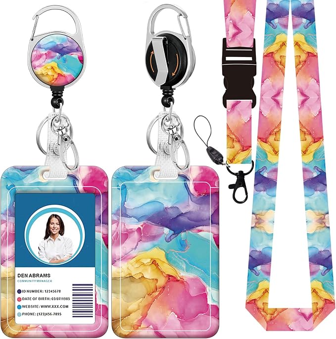Badge Lanyard, Retractable Badge Holder by BILLTEFUL