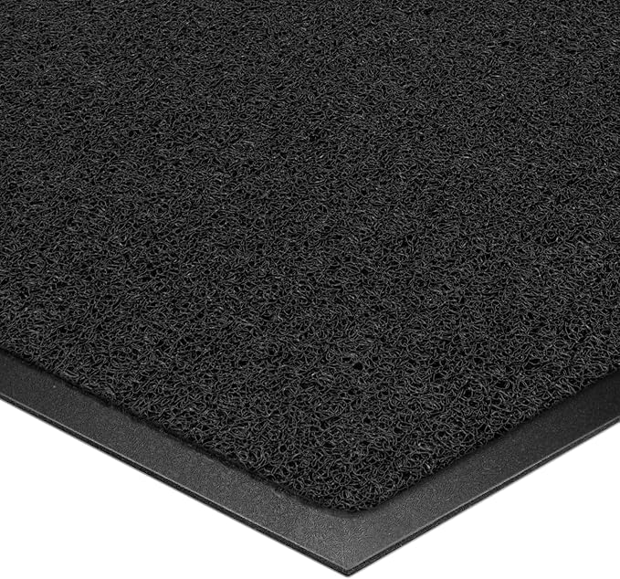 Kuyal Door Mat, 3'x10' Indoor Outdoor Entrance Mat to Trap Dirt and Moisture, Non Slip Waterproof Outdoor Mats, Commercial Floor Inside Outside Entrance, Heavy Duty Durable Welcome Mats, Black-DeskLoop Office