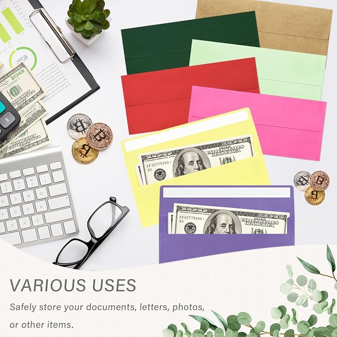 50 Pack #10 Business Envelopes, Self Seal Standard Kraft Envelopes - Image 6