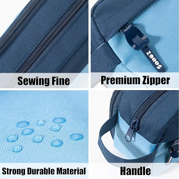 Sooez High Capacity Pencil Case, Big Pencil Bag Pouch Box Organizer Pen Case - Image 2