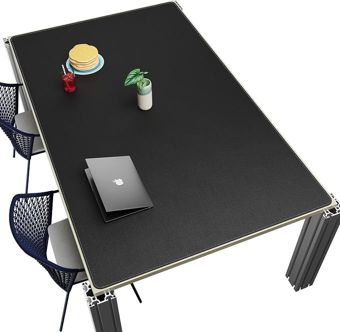 CENNBIE HUGE200 78.8" x 47" Black Leather Desk Mat by CENNBIE
