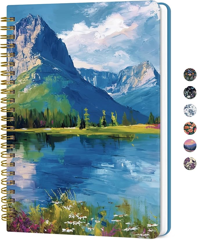 ZOTIA Lined Spiral Journal for Women, A5 Hardcover Cute Notebook for Work & by Zotia