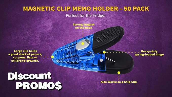50 Magnetic Memo Holders Set - Image 3
