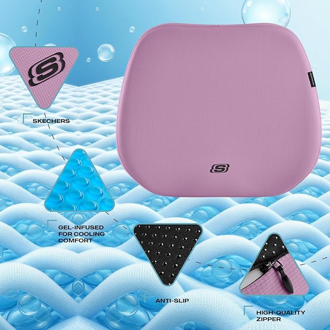 Skechers Seat Cushion Premium Gel & Memory Foam-Office Chair Cushion - Image 3