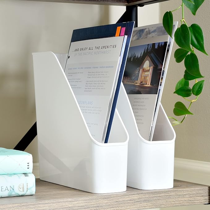 Youngever 3 Pack File Folder Bin Storage, Plastic File Folder Bin Organizer - Image 4