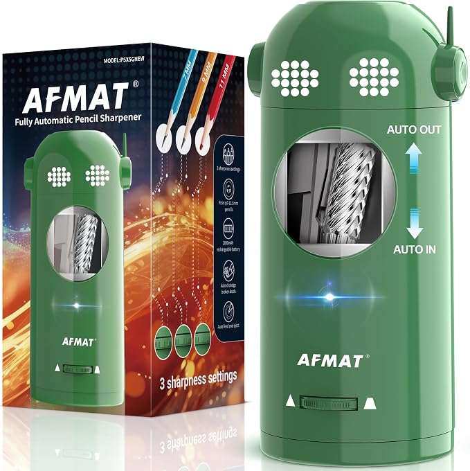AFMAT Electric Pencil Sharpener Fully Automatic, Colored Pencil Sharpeners by AFMAT