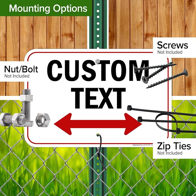Custom Arrow, Custom Directional Sign, Two Way Arrow, 12x18 Inches, Rust Free - Image 5