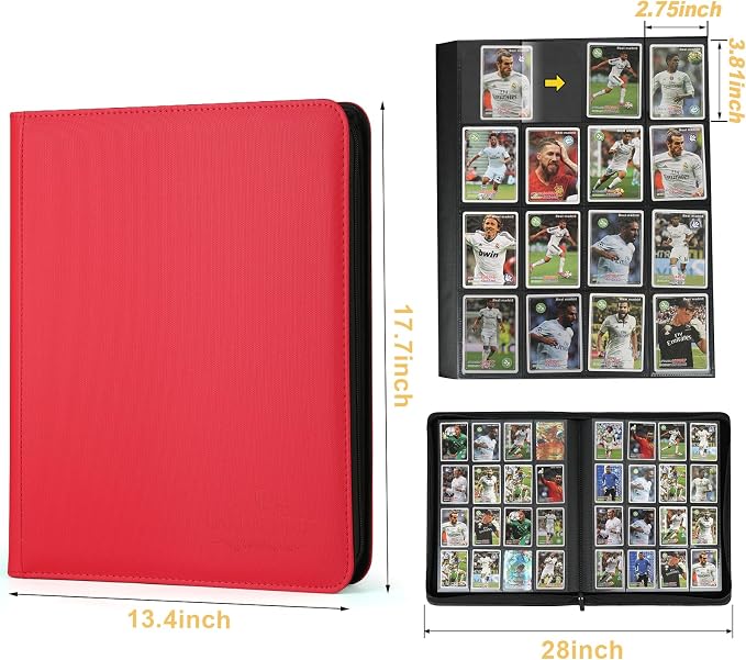 16-Pocket Business Card Binder holds 1024 Cards, Premium Diamond Texture PU - Image 2