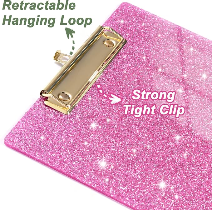 Rimilak Acrylic Glitter Clipboards, Sparkly Board - Image 3