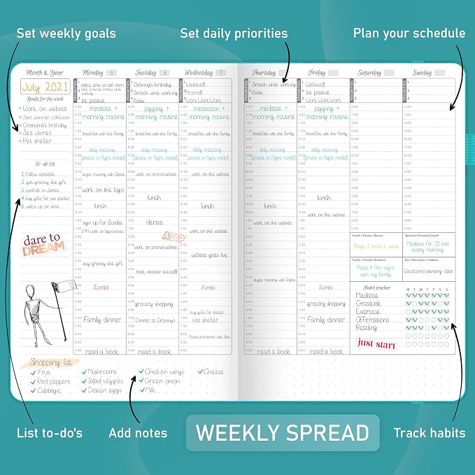 GoGirl Weekly Schedule Planner – Hourly Work & Life Planner - Image 3