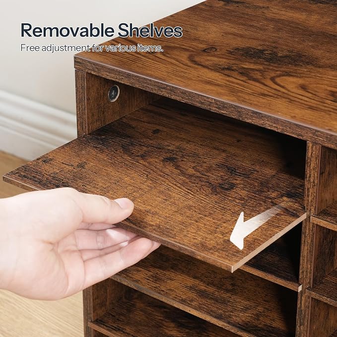 HOOBRO Literature Organizer, 36Compartments Wooden Mail Organizer, Countertop - Image 6