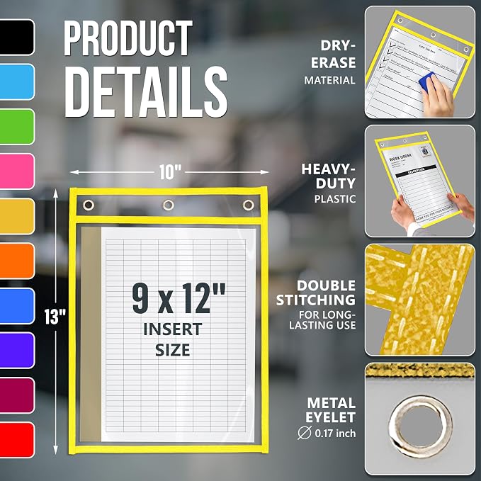 50 Pack Job Ticket Holders 9x12 inch - Image 2