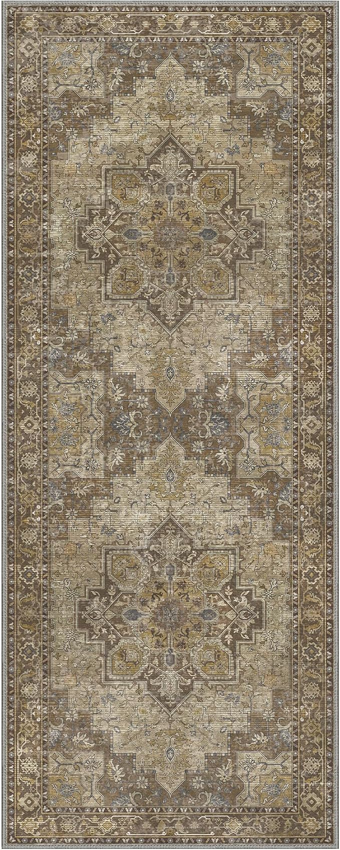GENIMO 2'6''x7 Runner Rugs for Hallway, Machine Washable Non Slip Vintage Rugs - Image 8