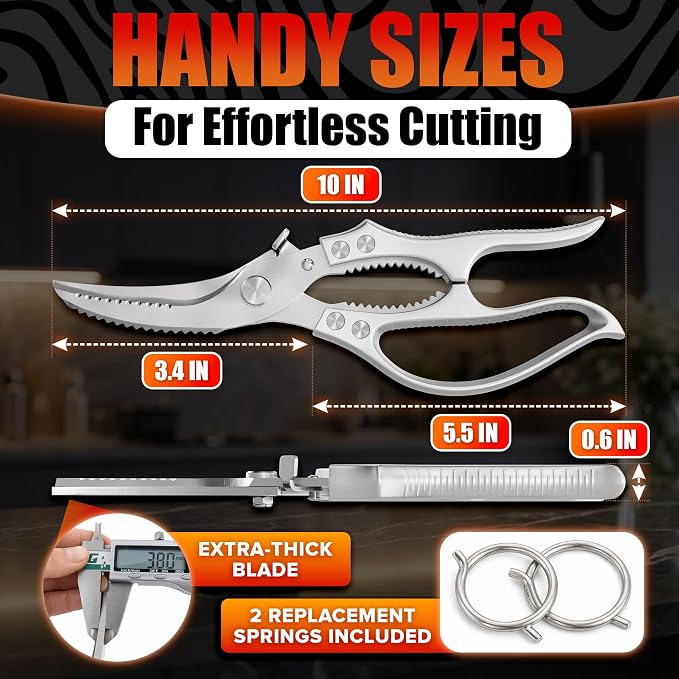 Premium Stainless Steel Poultry Shears – Heavy Duty Kitchen Shears - Image 2