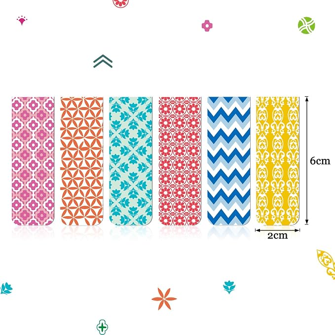 Zonon 24 Pcs Magnetic Bookmarks Bulk Clips Colorful Classic Magnetic Page - Image 2